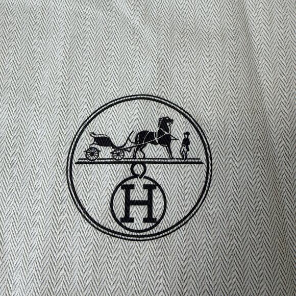 Hermes Logo Designer Drawstring Clothing Shoe Dust Bag/Pouch Storage 14"x7.75" - Picture 4 of 6